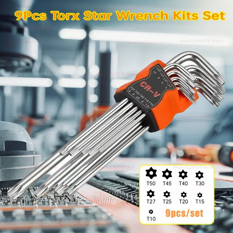 Car Accessories Workshop - 9개 L형 양면 스크류드라이버 육각 렌치