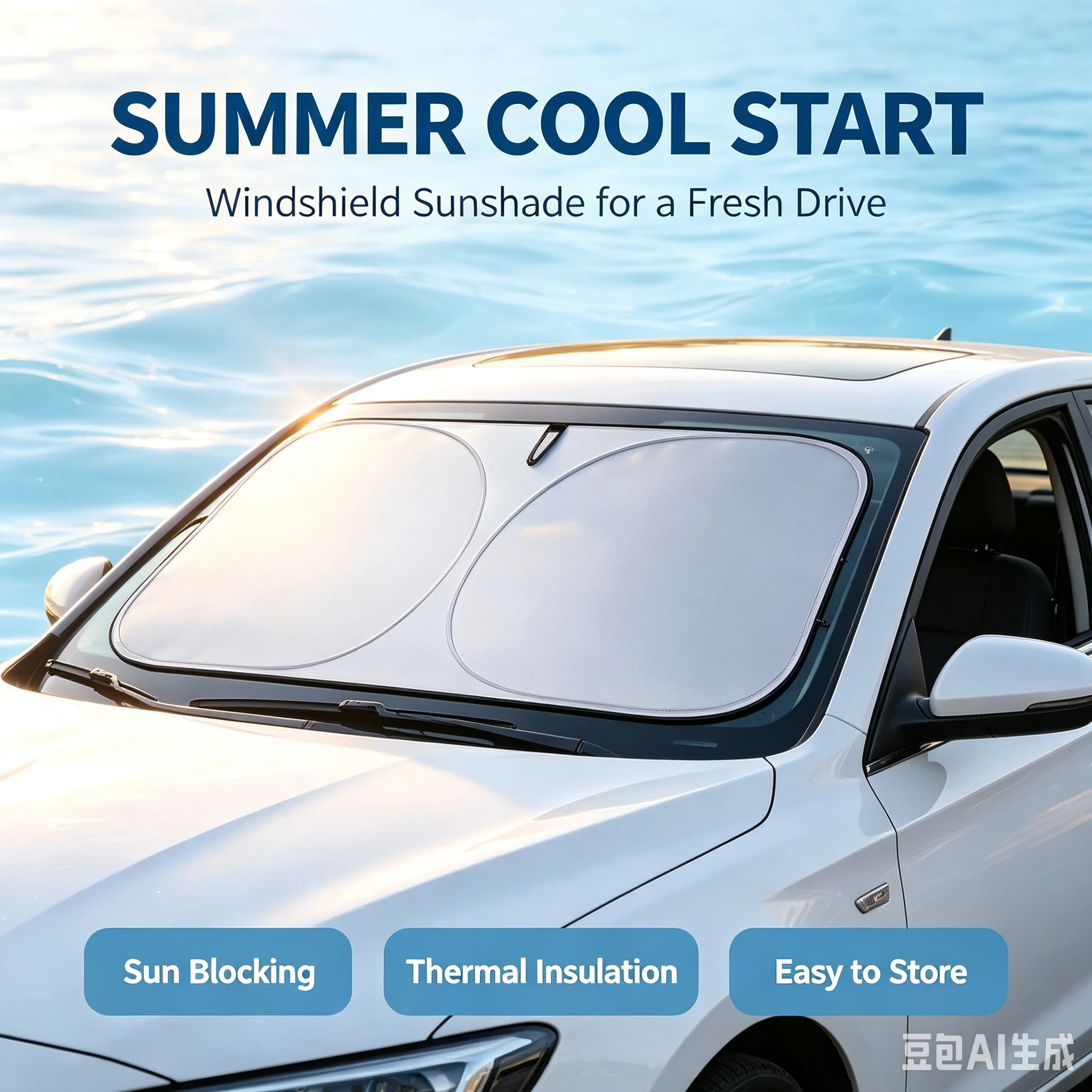 Windshield Sun Shade - 자동차 앞유리 접이식 햇빛 가리개 커버