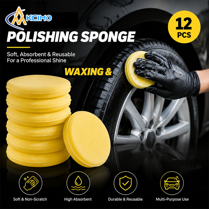 Car Wax Polishing Pad - 12개 자동차 왁싱 스펀지 라운드 소프트