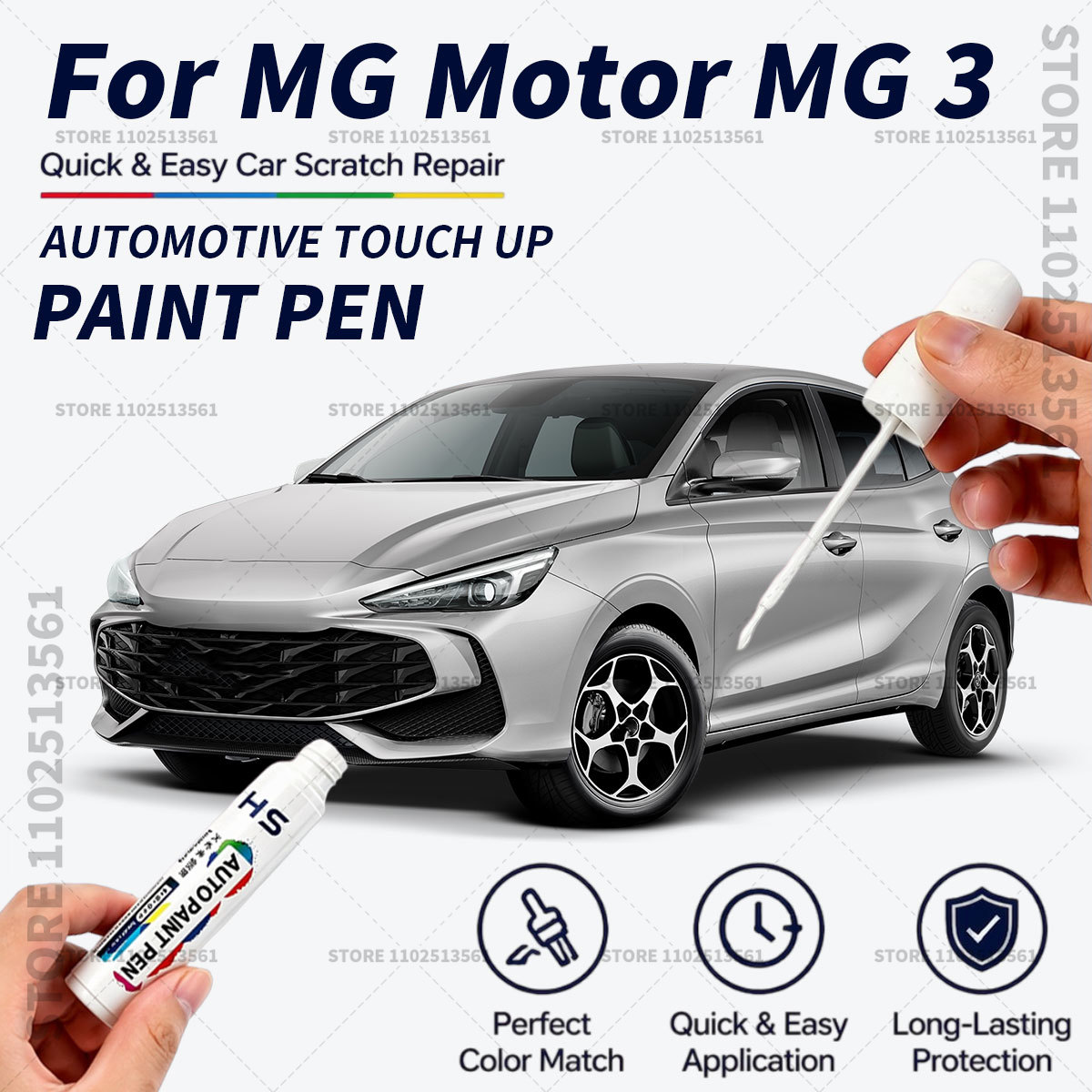 Car Scratch Remover Pen - 2011-2026 MG 모터 MG 3 터치업
