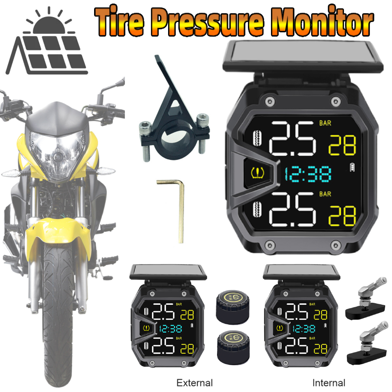 Tire Pressure Monitor - 오토바이 TPMS 태양 광 발전 자전거
