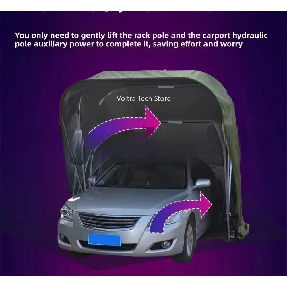 Automatic Car Sunshade - 완전 자동 야외 이동식 접이식 차고
