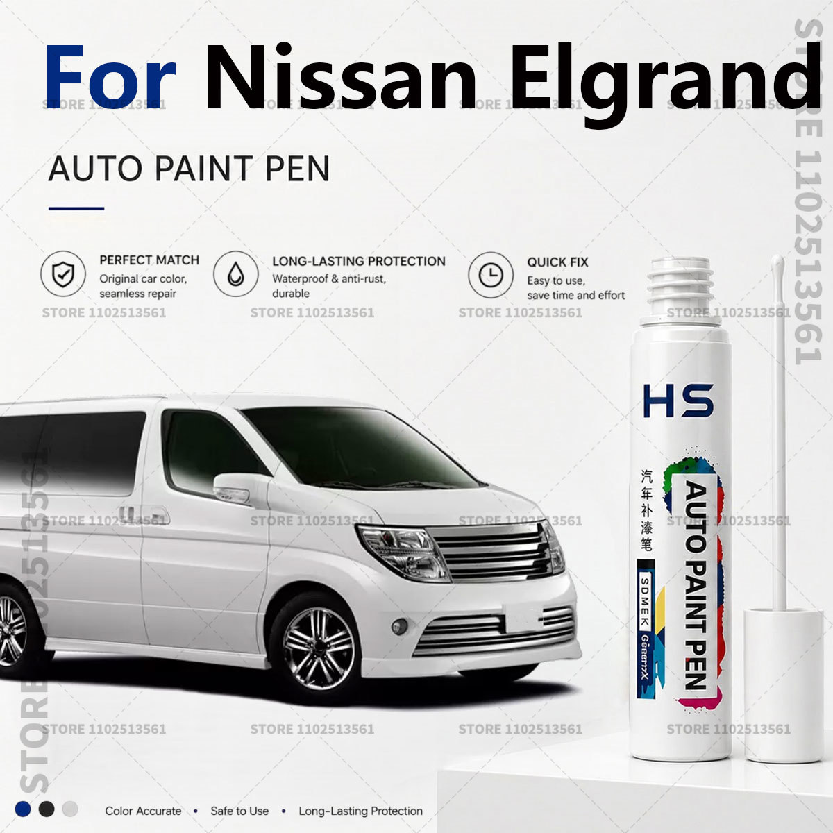 Car Scratch Remover Pen - 닛산 엘그랜드 터치업 페인트 펜 –
