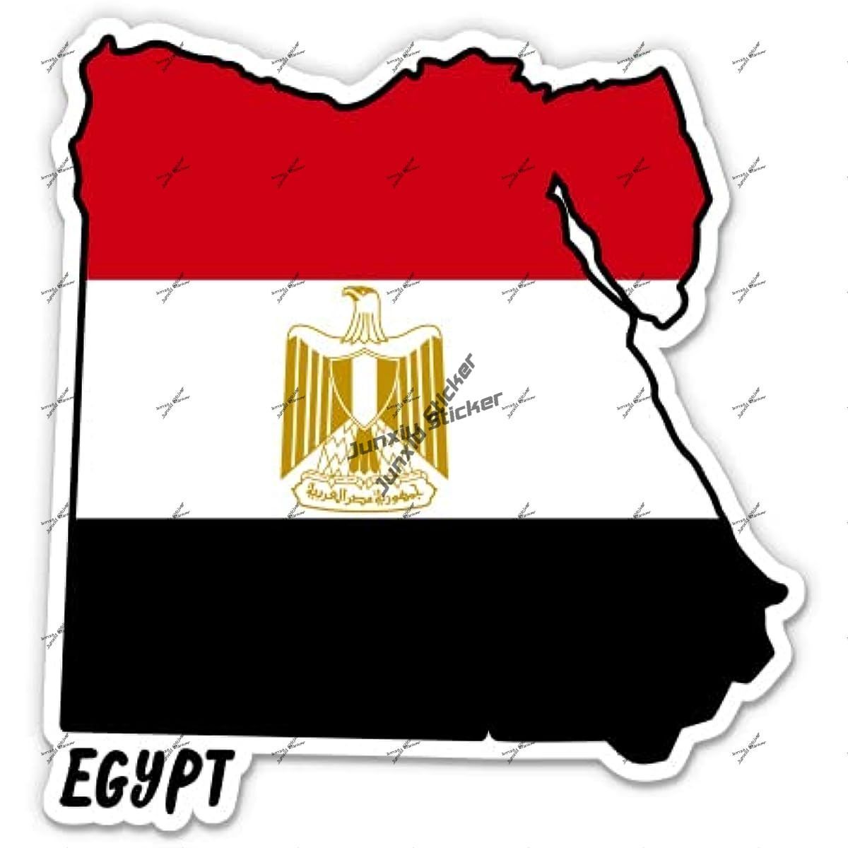 Car Accessories Egypt - 플래그 비닐 스티커 포함 이집트 지도,