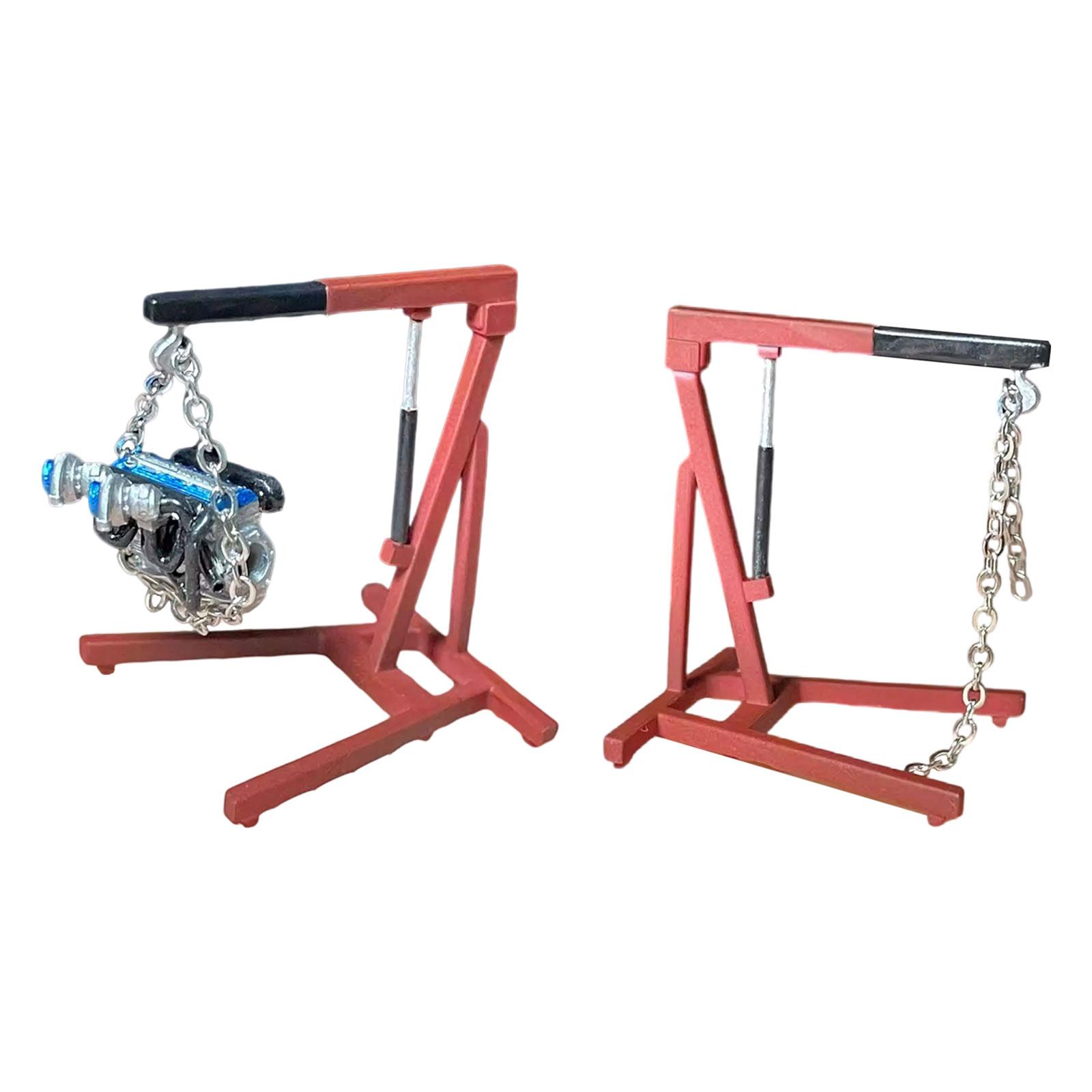 Car Accessories Workshop - 1:64 디오라마 자동차 엔진 크레인 모델,