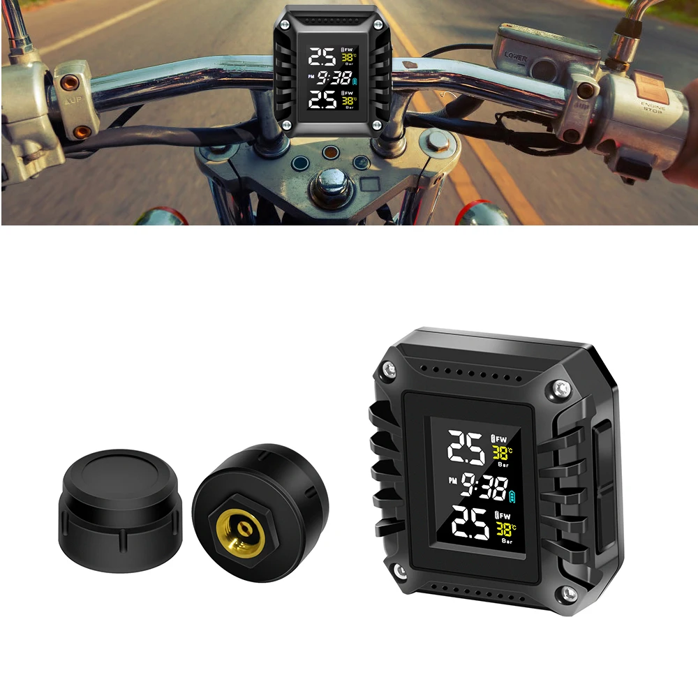 오토바이 타이어 압력 모니터 디지털 시간 표시 외부 오 - Tire Pressure Monitor 리뷰 및 가격