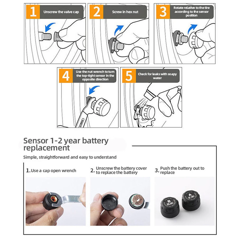 오토바이 타이어 압력 모니터 디지털 시간 표시 외부 오 - Tire Pressure Monitor 리뷰 및 가격