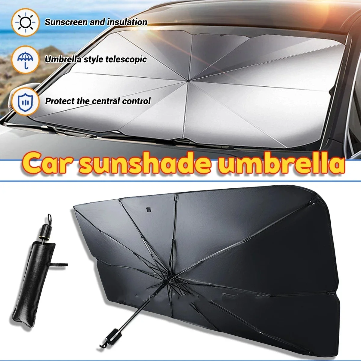 자동차 우산형 햇빛가리개, 앞유리 커버, 접이식 햇빛  - Windshield Sun Shade 리뷰 및 가격