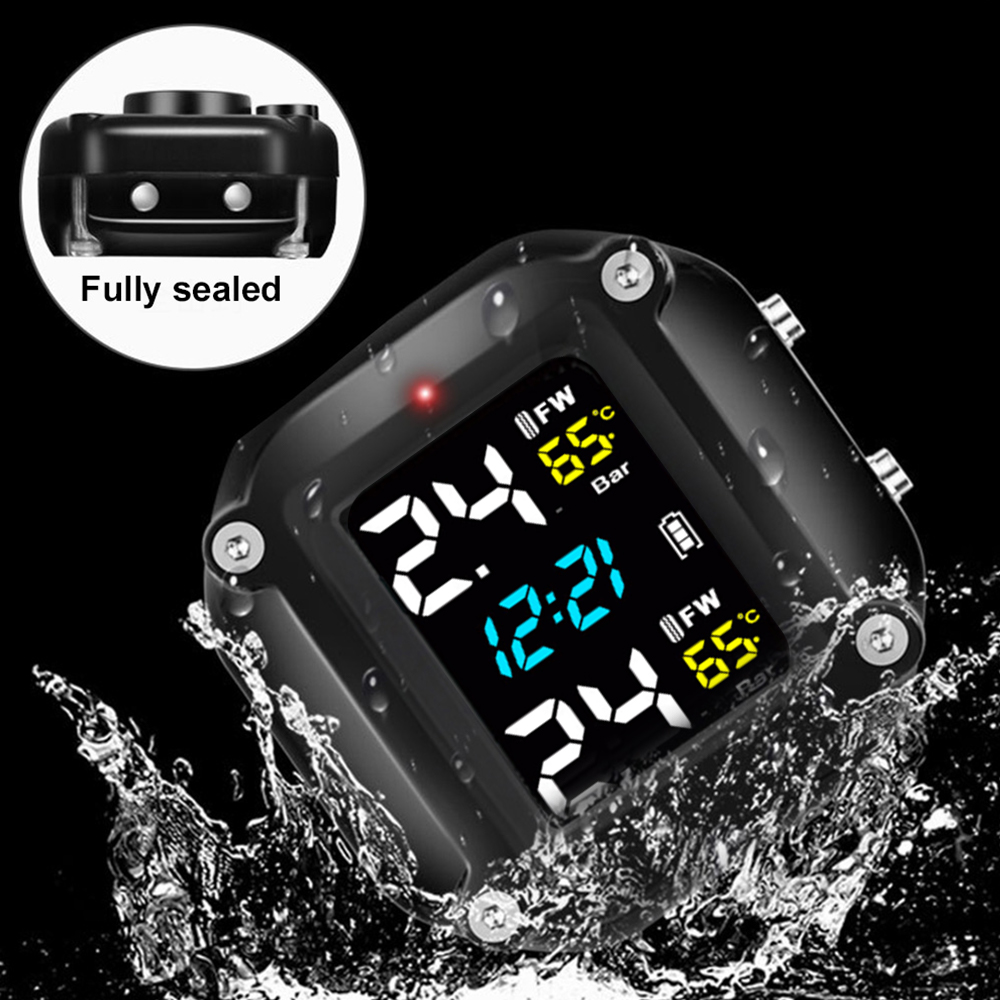 오토바이 타이어 압력 센서 다채로운 화면이있는 모토 T - Tire Pressure Monitor 리뷰 및 가격