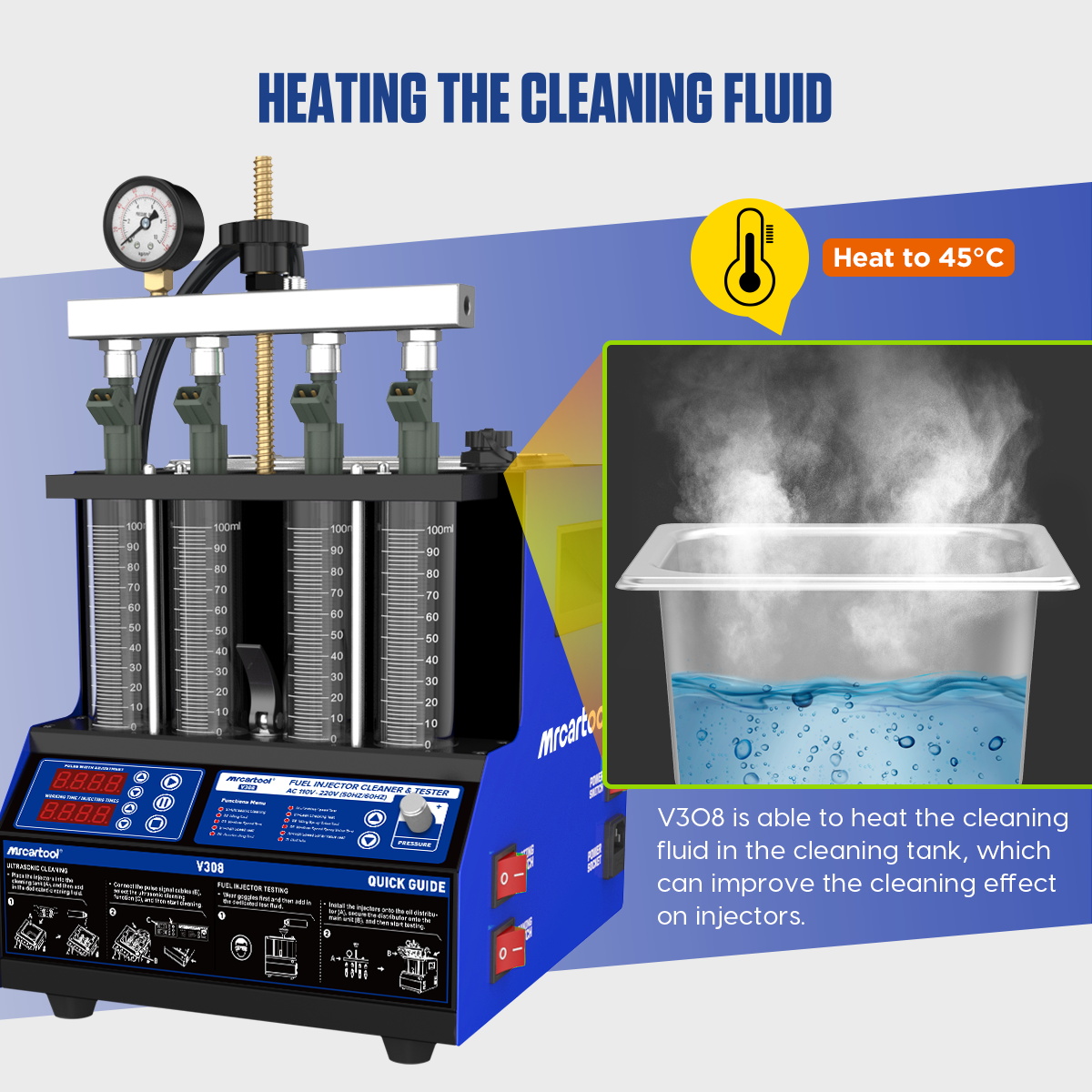 MR CARTOOL V308 인젝터 클리너 머신 4기통 - Fuel Injector Cleaner 리뷰 및 가격