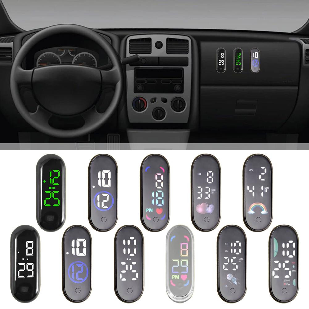 빛나는 오토바이 자동차 시계 자동 내장형 스틱온 미니  - Car Accessories Workshop 리뷰 및 가격