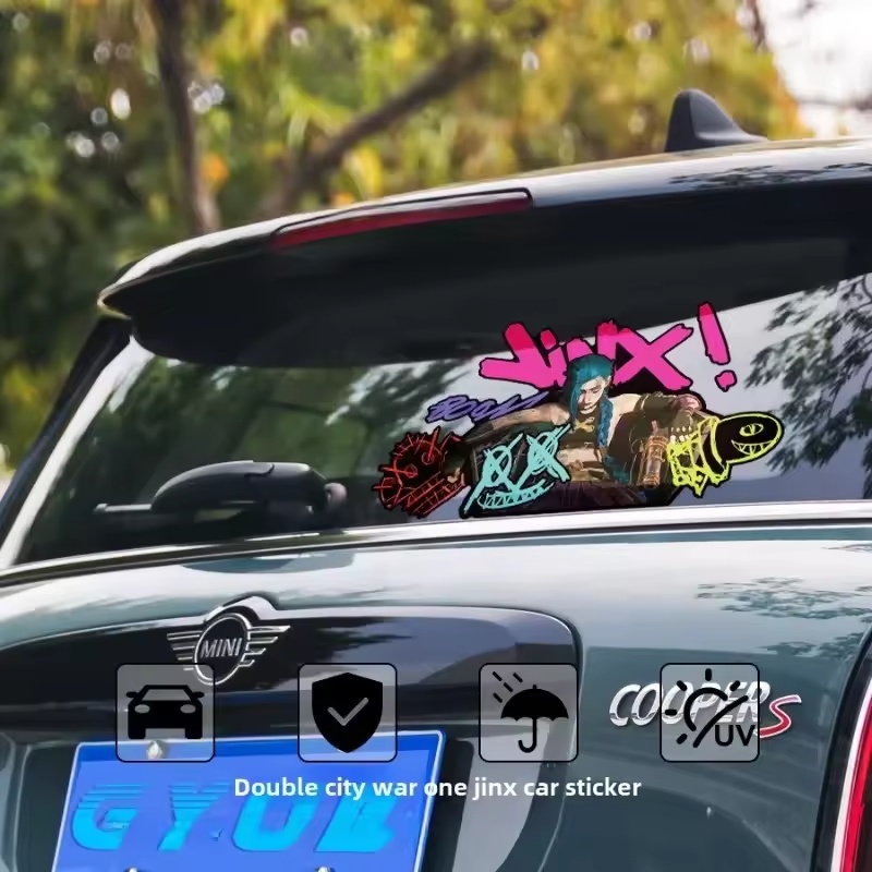 Arcane Jinx 그래피티 반사 자동차 스티커 전기 - Car Accessories On Amazon 리뷰 및 가격