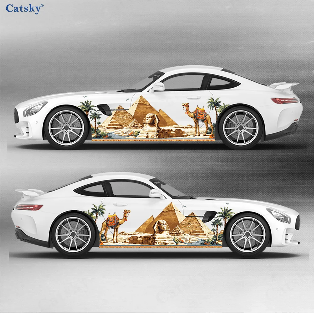 사막 이집트 피라미드 및 낙타 자동차 사이드 카 랩핑, - Car Accessories Egypt 리뷰 및 가격