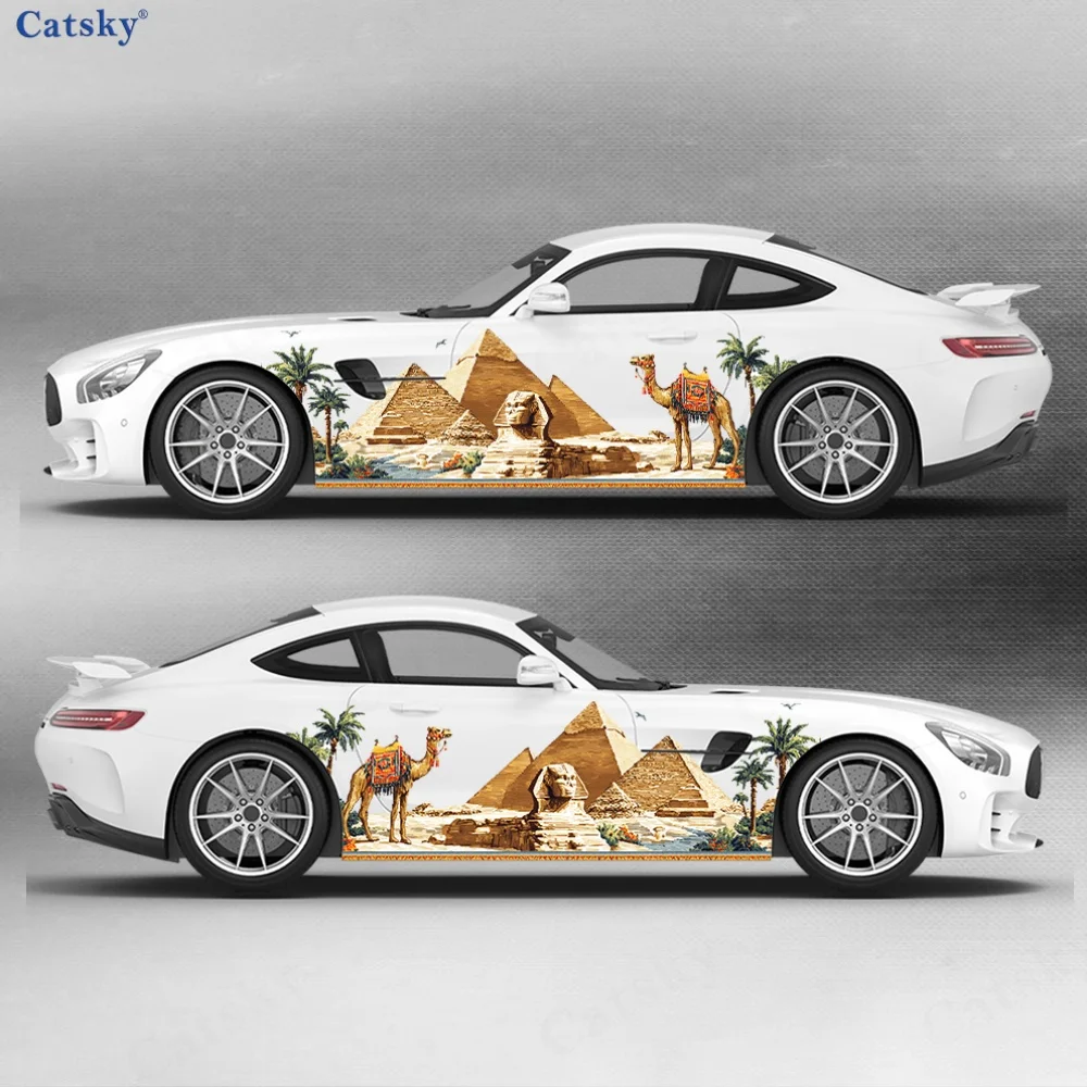 사막 이집트 피라미드 및 낙타 자동차 사이드 카 랩핑, - Car Accessories Egypt 리뷰 및 가격