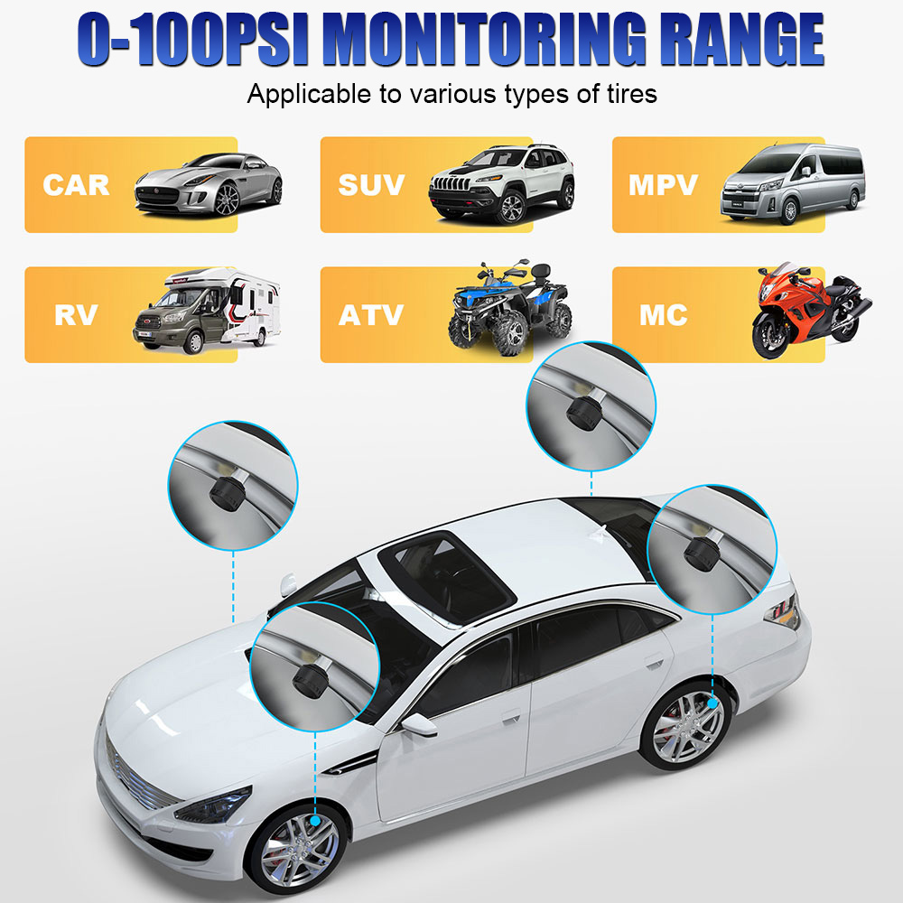 블루투스 5.0 센서 오토바이 TPMS 0-100PSI - Tire Pressure Monitor 리뷰 및 가격