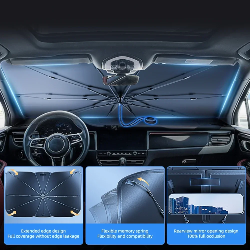자동차 앞유리 차양막 접이식 우산형 햇빛 가리개 UV  - Windshield Sun Shade 리뷰 및 가격
