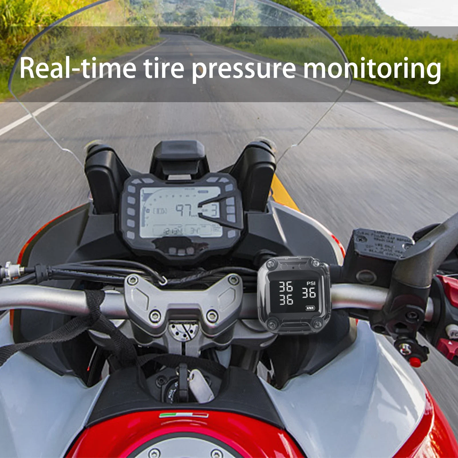 오토바이 무선 타이어 압력 모니터링 시스템 3개 외부  - Tire Pressure Monitor 리뷰 및 가격