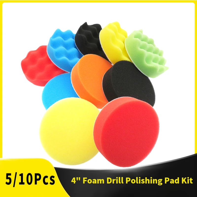 5/10 Pcs 4 인치 폼 드릴 연마 패드 100mm - Car Wax Polishing Pad 리뷰 및 가격