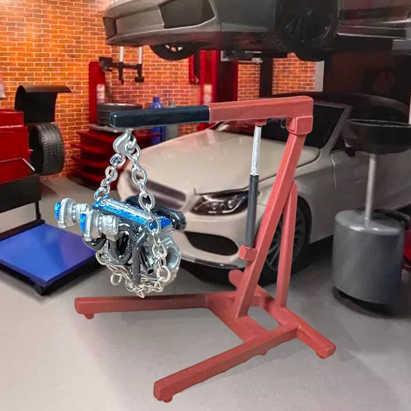 1:64 디오라마 자동차 엔진 크레인 모델, 미니어처  - Car Accessories Workshop 리뷰 및 가격